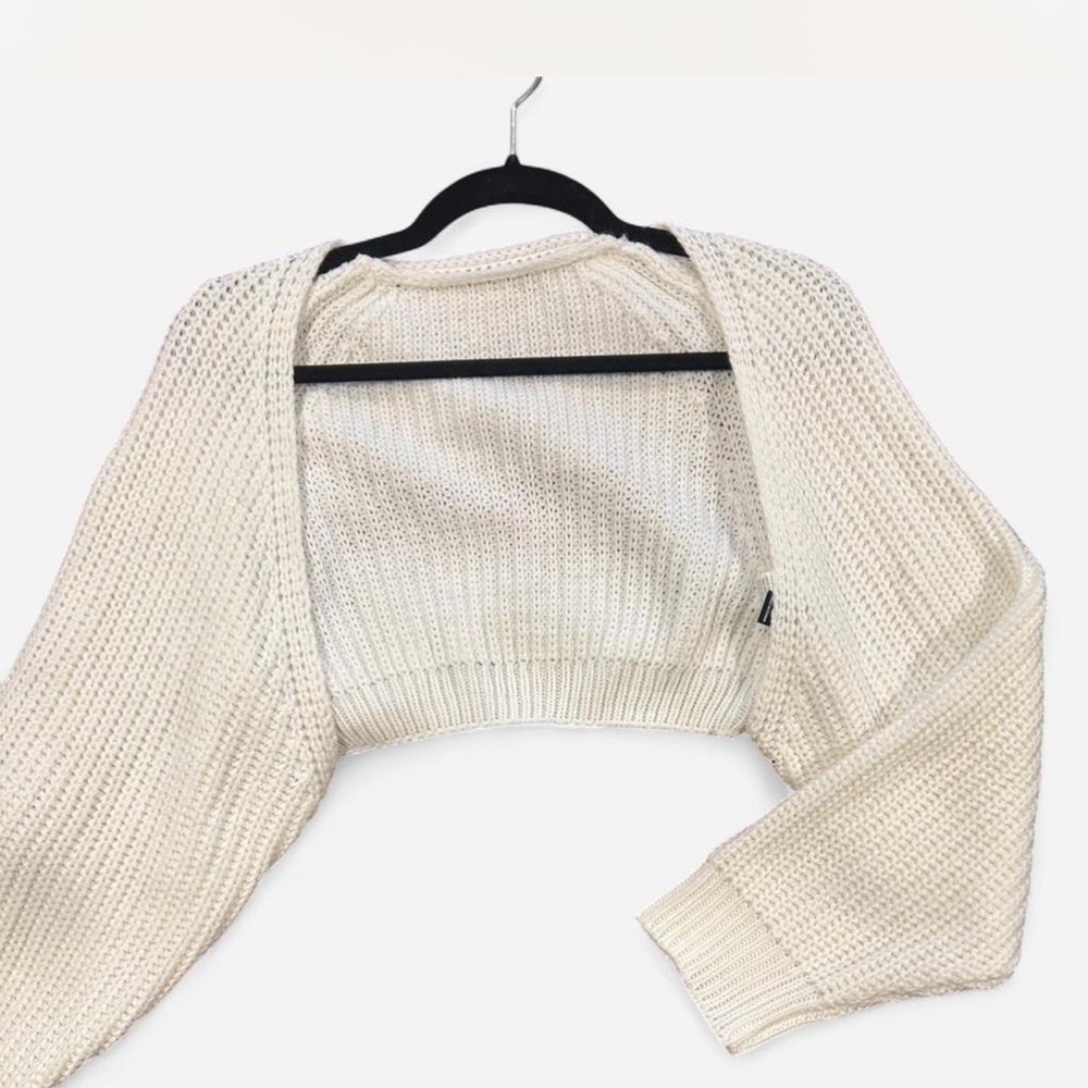 cropped Cream Women's Sweater